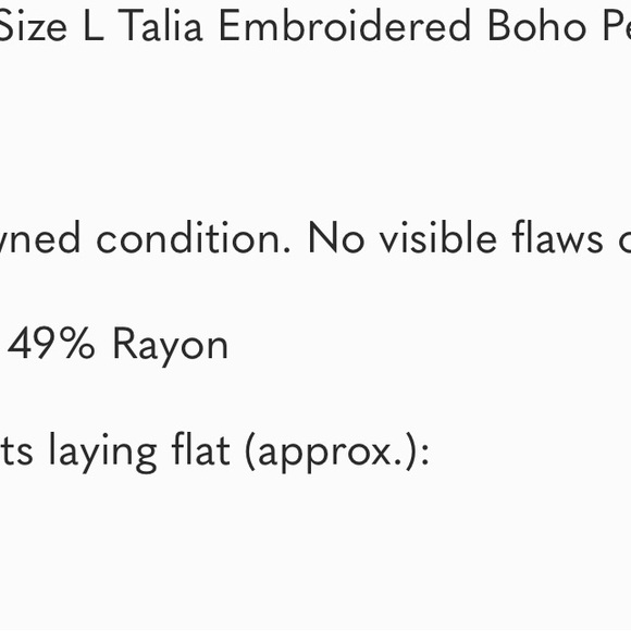 Free People Talia Embroidered Peasant Top L - Picture 9 of 9